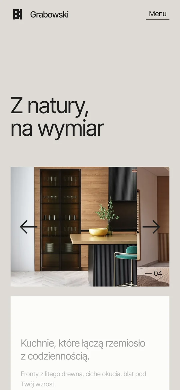 Grabowski — widok na telefonie