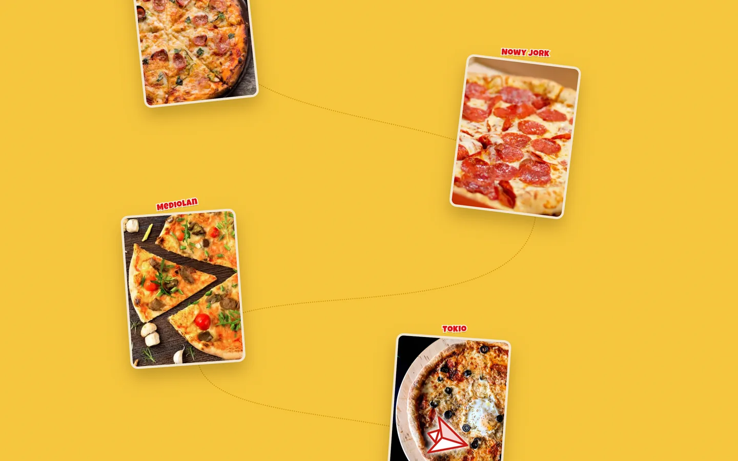 SLICE — Papierowy samolot leci ze scrollem po trasie między miastami.